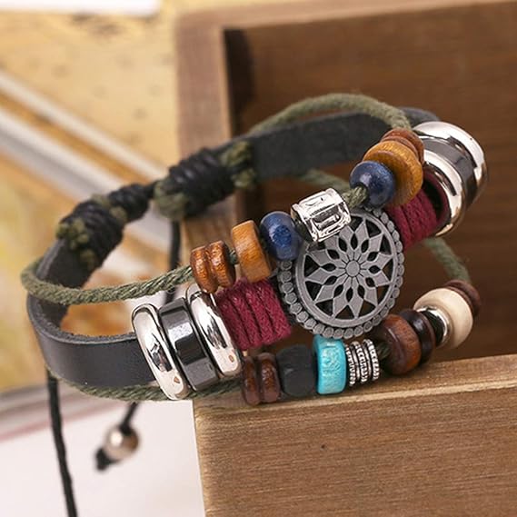 Women Lady Bohemia Wind Beaded Multilayer Hand Woven Bracelet Jewelry
